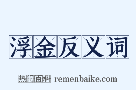 浮金反义词是什么意思的图片